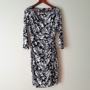 Lauren Ralph Lauren Faux Wrap Dress Sz 4